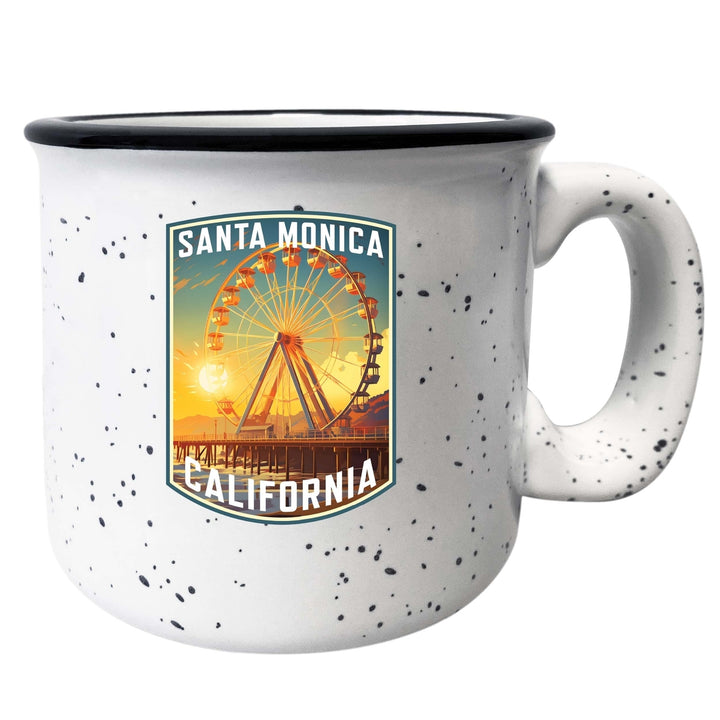 Santa Monica California Design C Souvenir 16 oz Ceramic camping mug Image 2