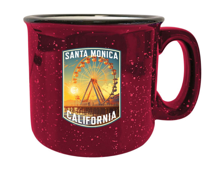 Santa Monica California Design C Souvenir 16 oz Ceramic camping mug Image 3