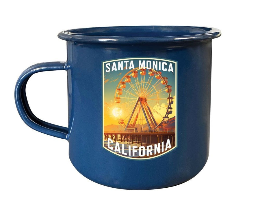 Santa Monica California Design C Souvenir Tin Camper Coffee Mug Image 1