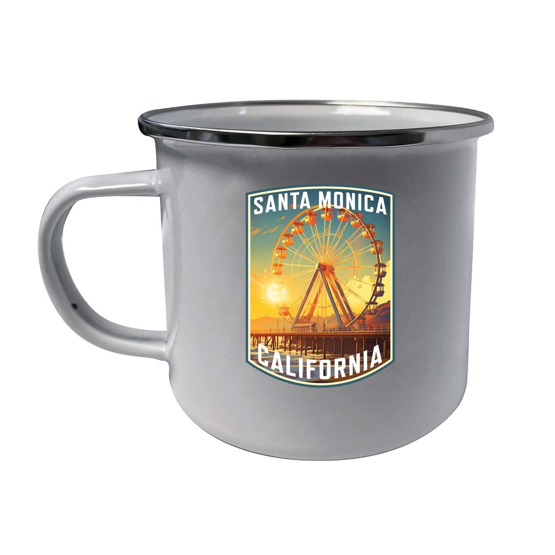 Santa Monica California Design C Souvenir Tin Camper Coffee Mug Image 2