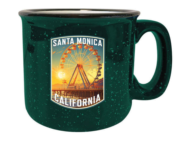 Santa Monica California Design C Souvenir 16 oz Ceramic camping mug Image 4