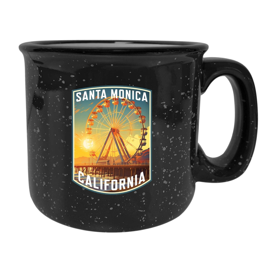 Santa Monica California Design C Souvenir 16 oz Ceramic camping mug Image 4