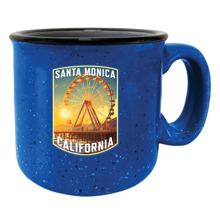 Santa Monica California Design C Souvenir 16 oz Ceramic camping mug Image 6