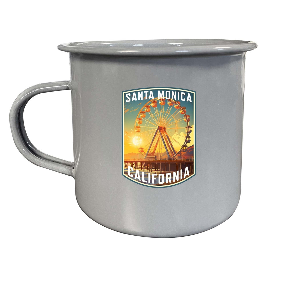 Santa Monica California Design C Souvenir Tin Camper Coffee Mug Image 3