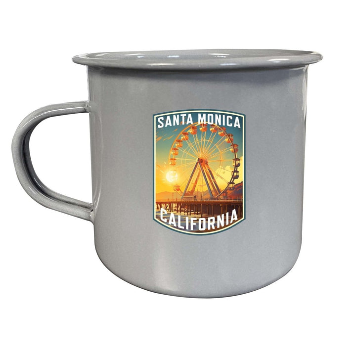 Santa Monica California Design C Souvenir Tin Camper Coffee Mug Image 1