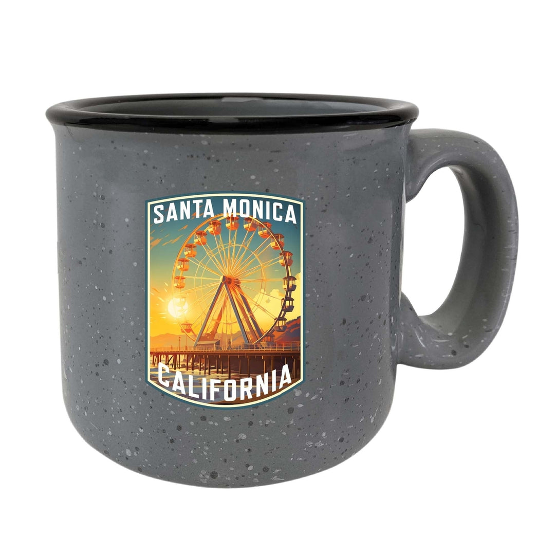 Santa Monica California Design C Souvenir 16 oz Ceramic camping mug Image 7