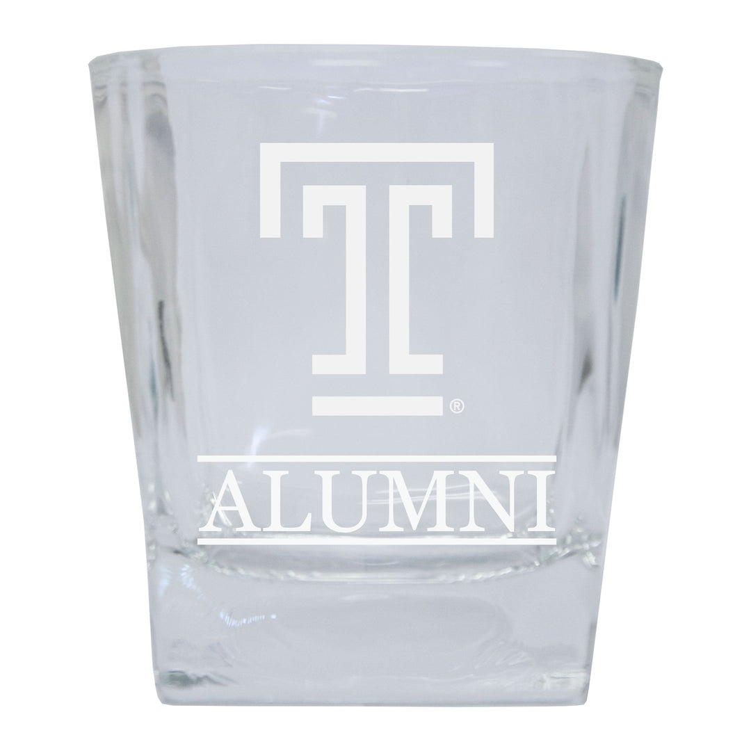 Temple University Etched Alumni 8 oz Whiskey Rocks Glass Officially Licensed Collegiate Product Image 1