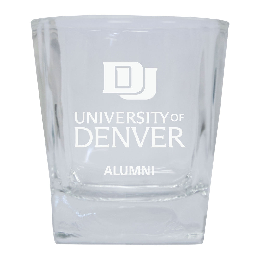 University of Denver Pioneers Etched Alumni 8 oz Whiskey Rocks Glass Officially Licensed Collegiate Product Image 1