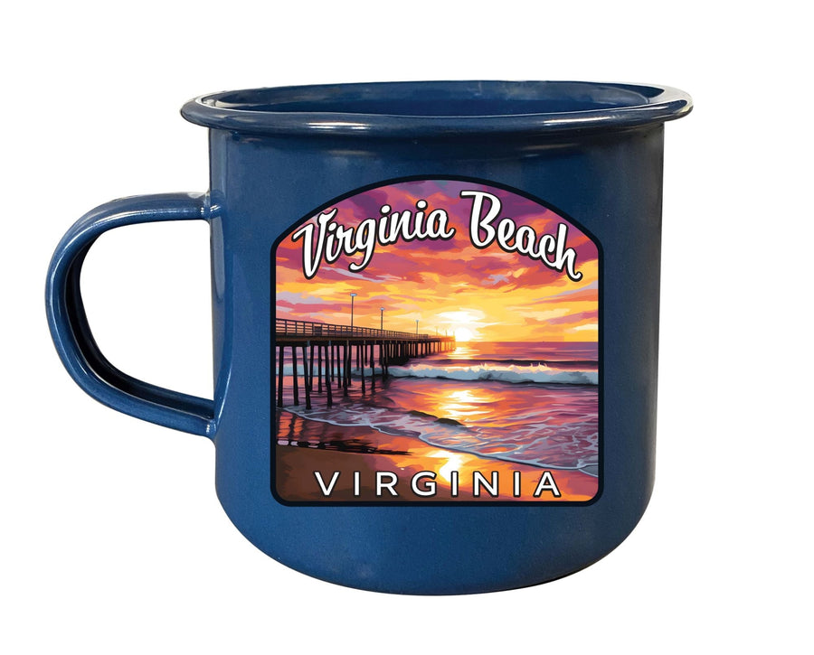 Virginia Beach Viginia Design A Souvenir Tin Camper Coffee Mug Image 1