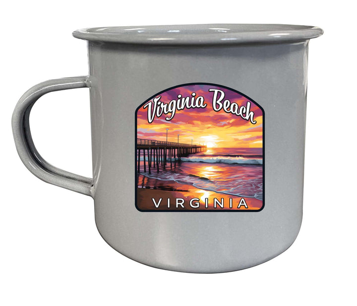 Virginia Beach Viginia Design A Souvenir Tin Camper Coffee Mug Image 2