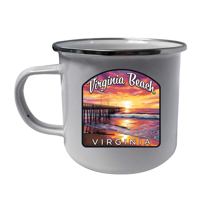 Virginia Beach Viginia Design A Souvenir Tin Camper Coffee Mug Image 3