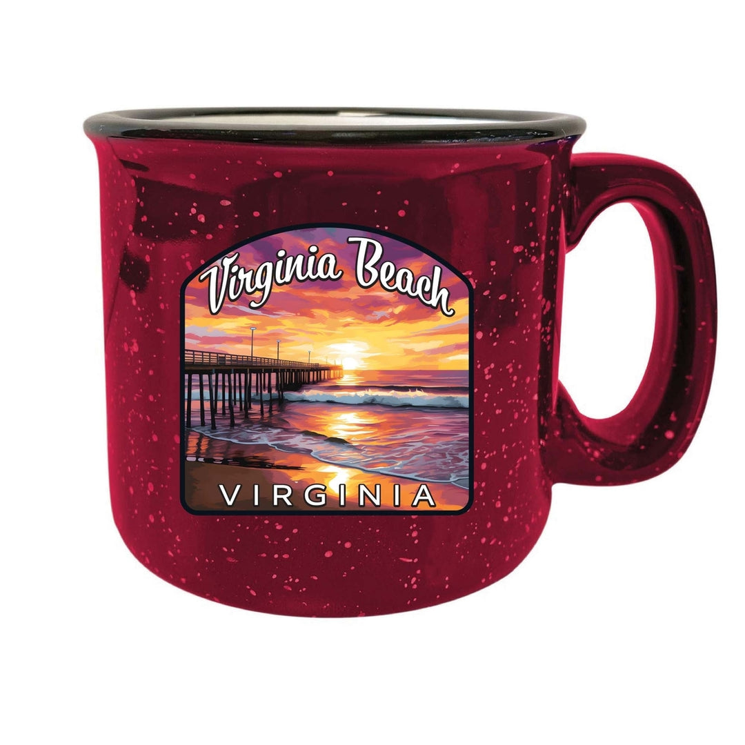 Virginia Beach Viginia Design A Souvenir 16 oz Ceramic camping mug Image 3