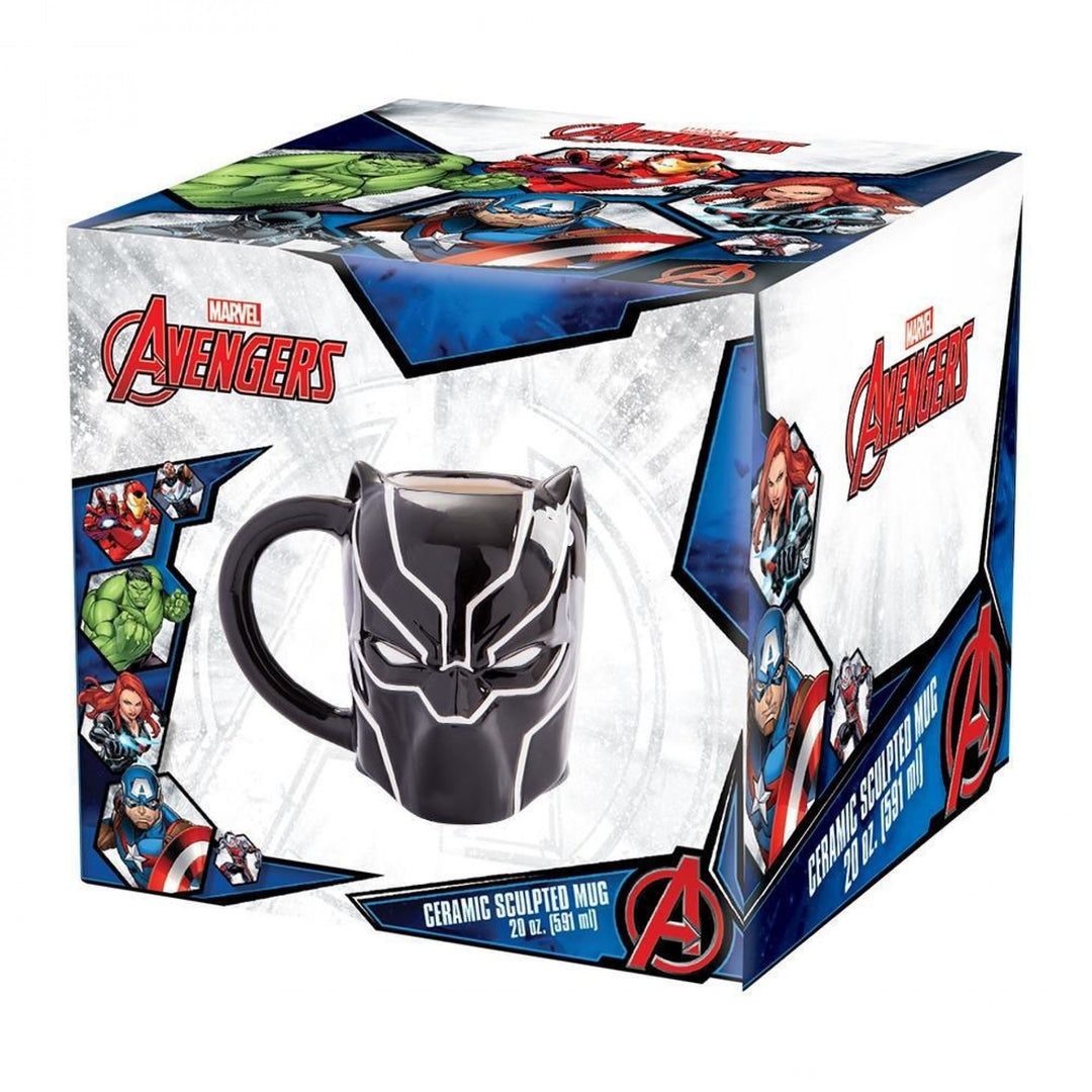 Black Panther Marvel Sculpted Character Ceramic Mug Image 3