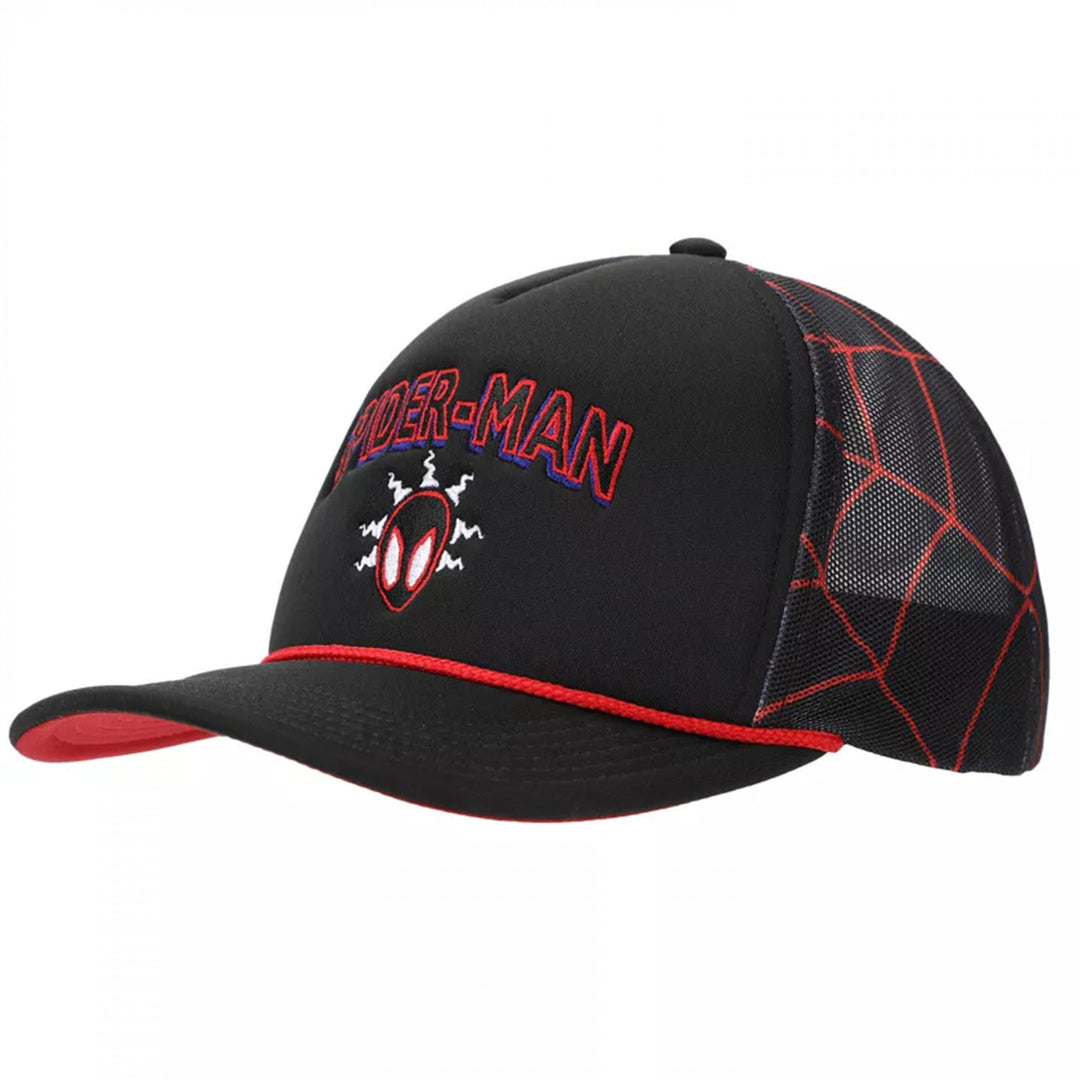 Spider-Man Miles Morales Spidey Sense Printed Mesh Trucker Hat Image 1