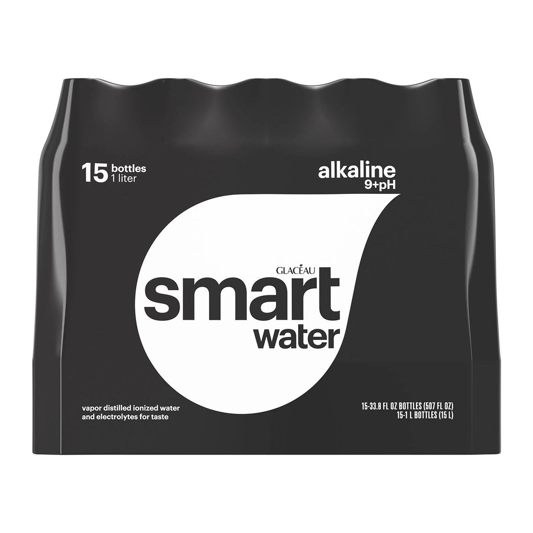 Smartwater Alkaline + Antioxidant Water1L Bottle (Pack of 15) Image 1