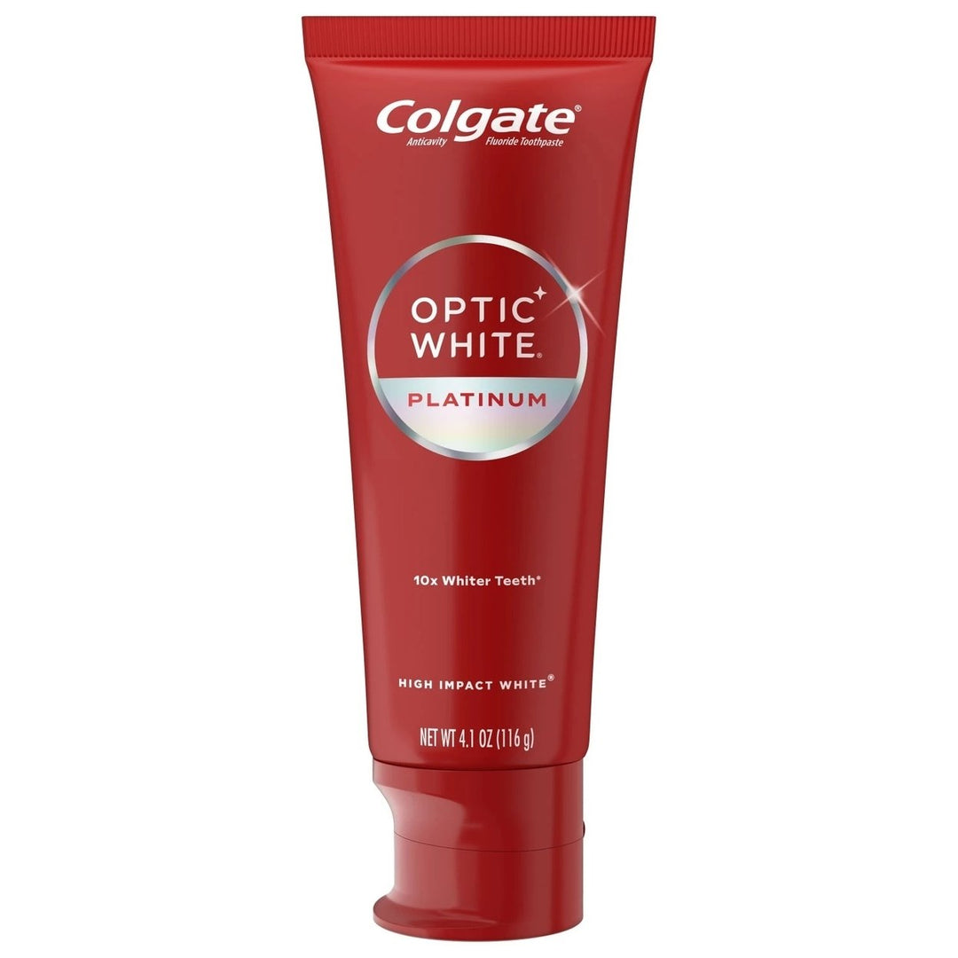 Colgate Optic White Platinum Teeth Whitening Toothpaste 4.1 Ounce (Pack of 4) Image 2