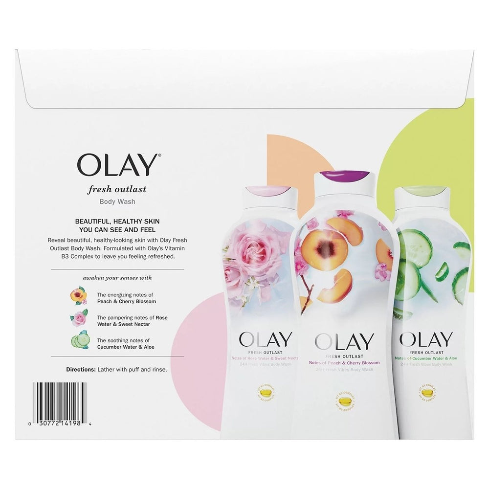 Olay Fresh Outlast Body Wash with Vitamin B3 Complex 23.6 Fluid Ounce (3 Pack) Image 2