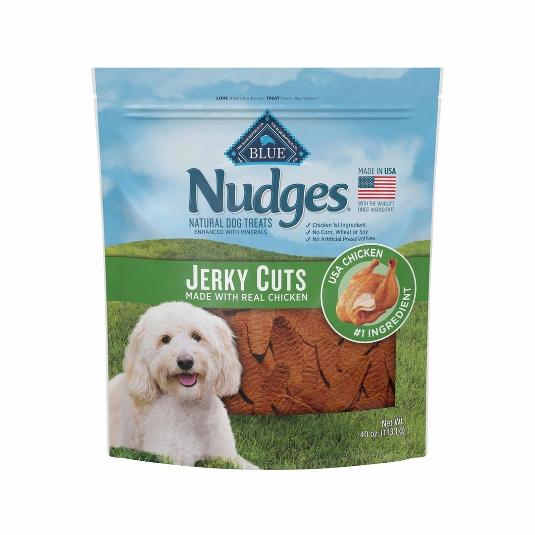 Blue Buffalo Nudges Natural Jerky Cut Dog Treats Chicken Flavored 40 Ounce Image 1