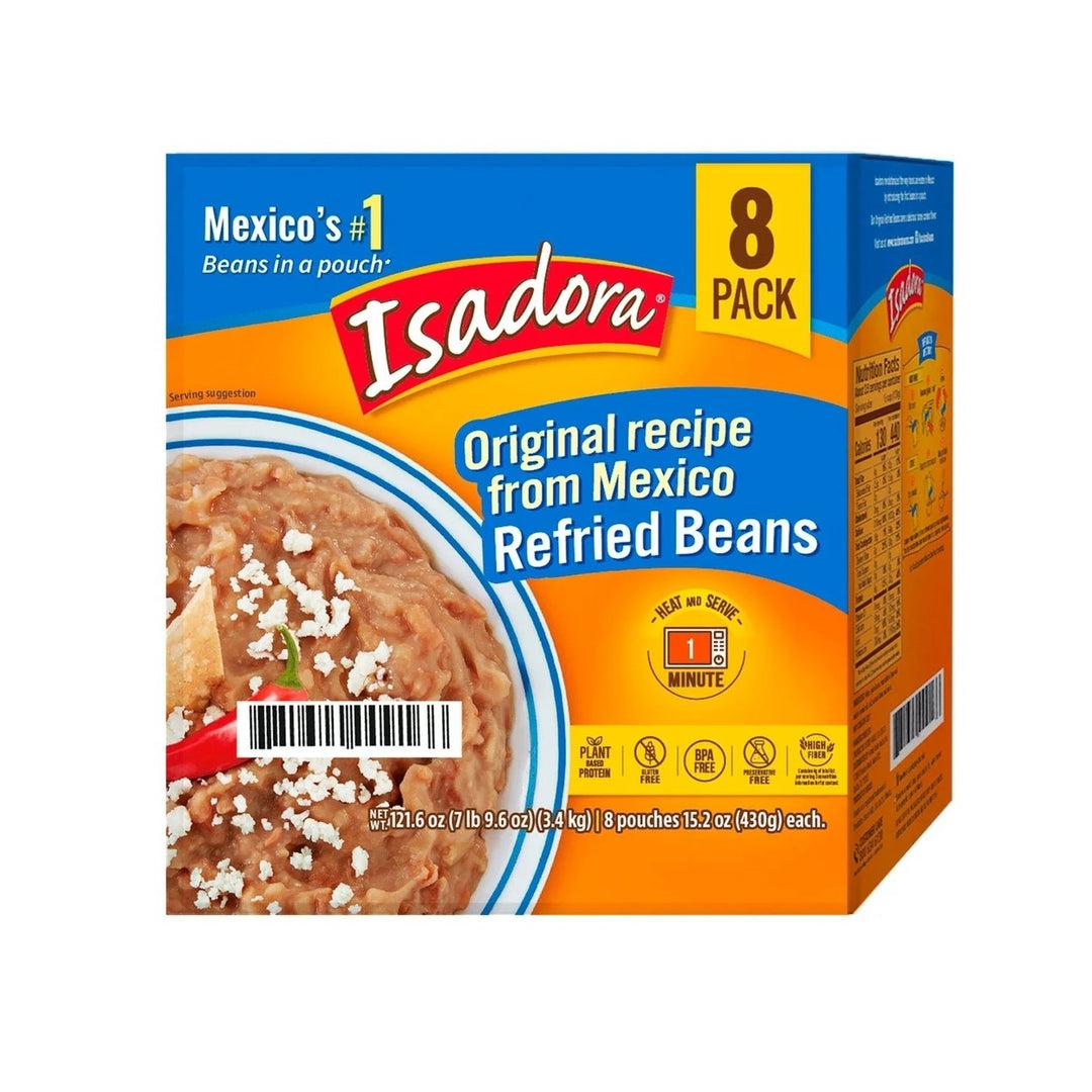 Isadora Refried Original Beans Pouch 15.2 Ounce (Pack of 8) Image 3