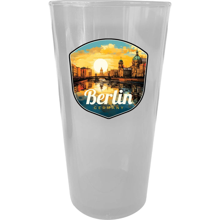 Berlin Germany Design C Souvenir Plastic 16 oz pint Image 1