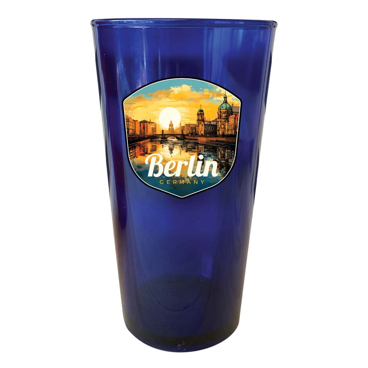 Berlin Germany Design C Souvenir Plastic 16 oz pint Image 2