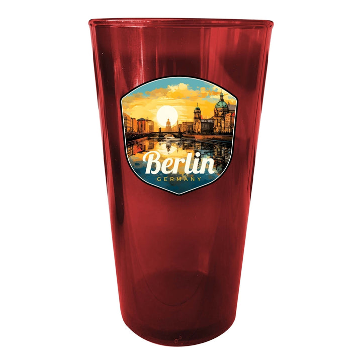 Berlin Germany Design C Souvenir Plastic 16 oz pint Image 4