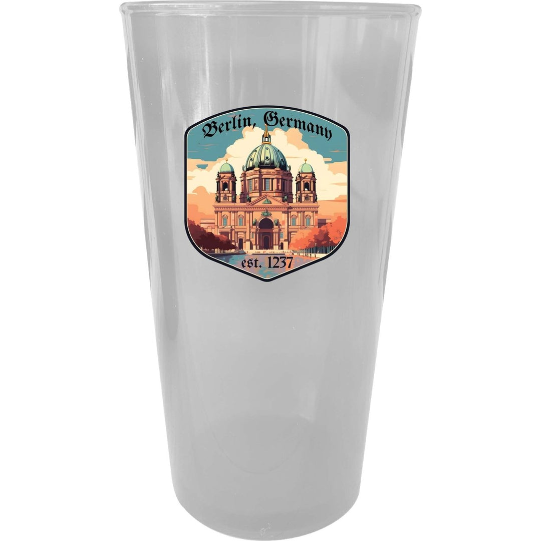 Berlin Germany Design B Souvenir Plastic 16 oz pint Image 1