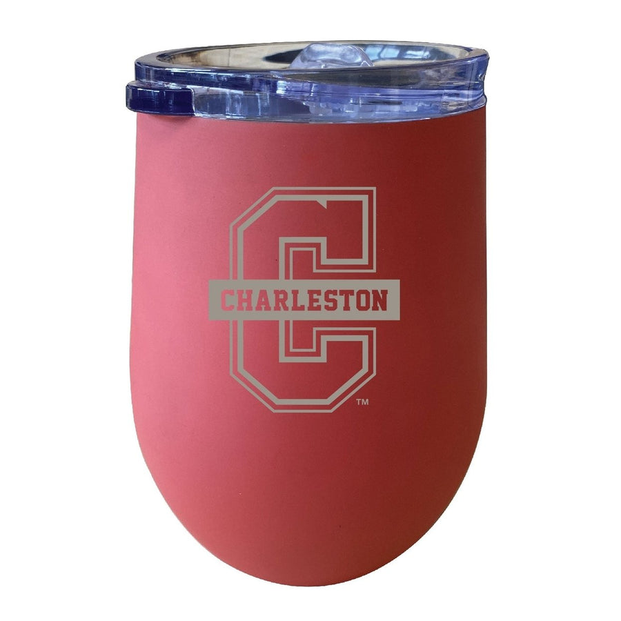 College of Charleston 12 oz Engraved Insulated Wine Stainless Steel Tumbler Officially Licensed Collegiate Product Image 1