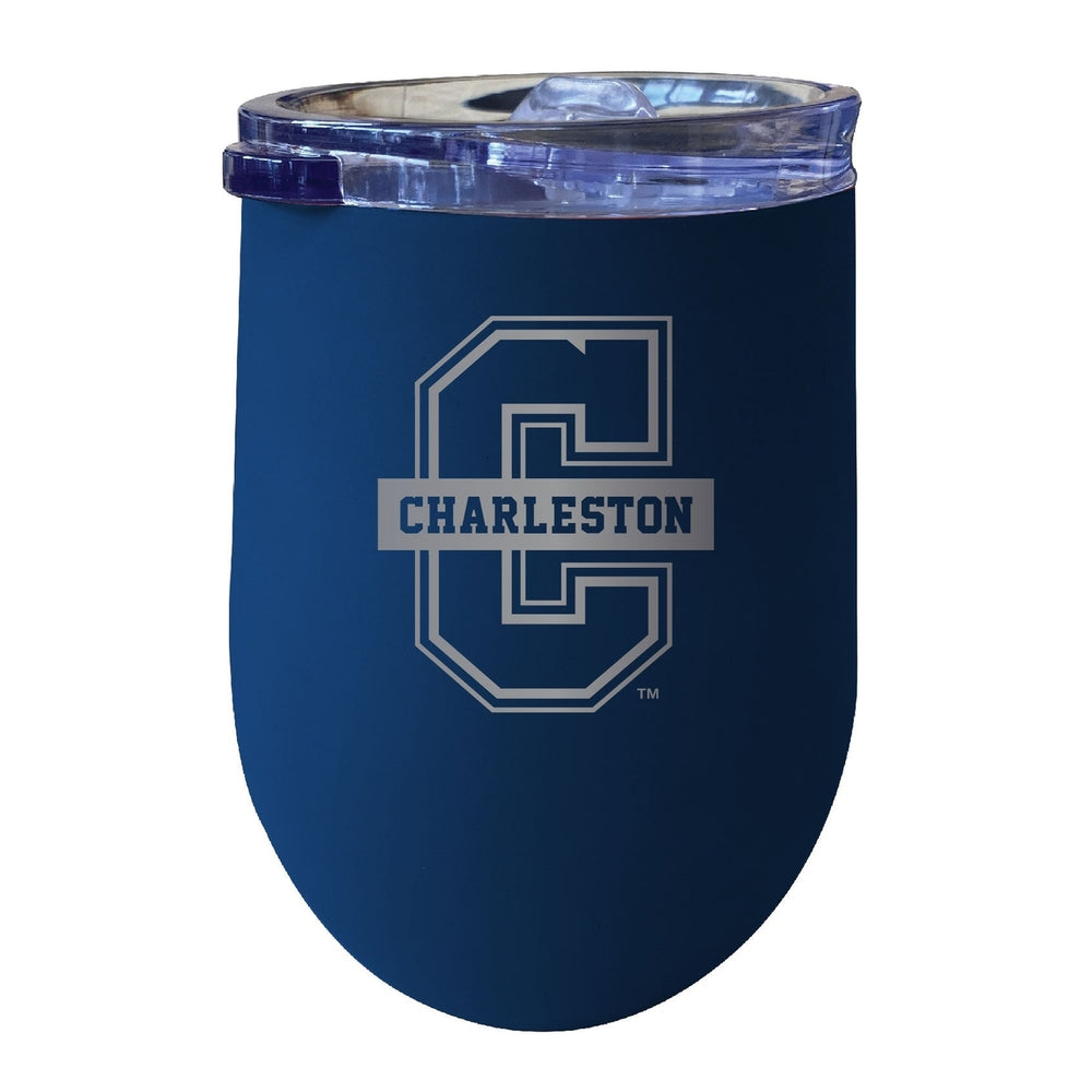 College of Charleston 12 oz Engraved Insulated Wine Stainless Steel Tumbler Officially Licensed Collegiate Product Image 2