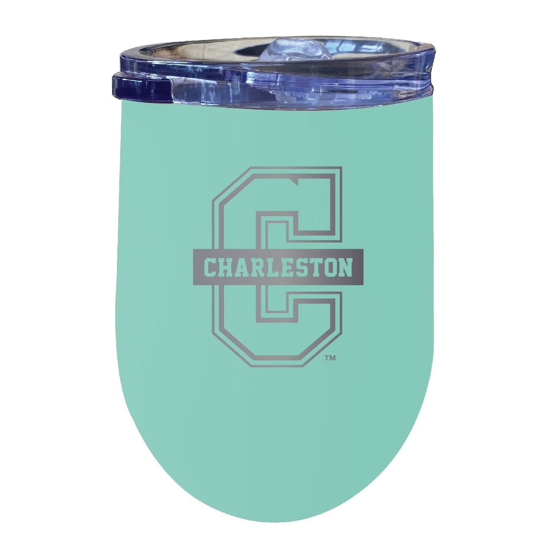 College of Charleston 12 oz Engraved Insulated Wine Stainless Steel Tumbler Officially Licensed Collegiate Product Image 3