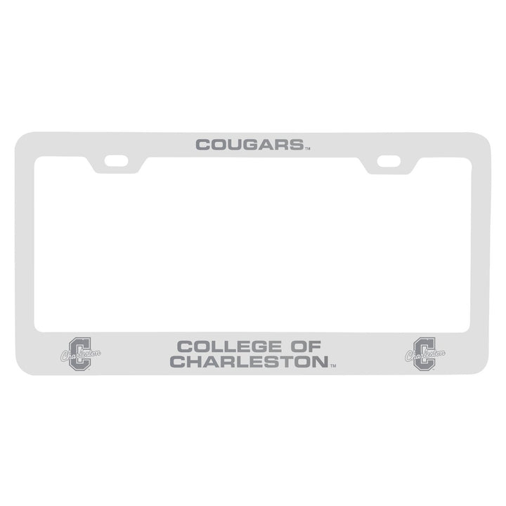 College of Charleston Engraved Metal License Plate Frame Officially Licensed Collegiate Product Image 2