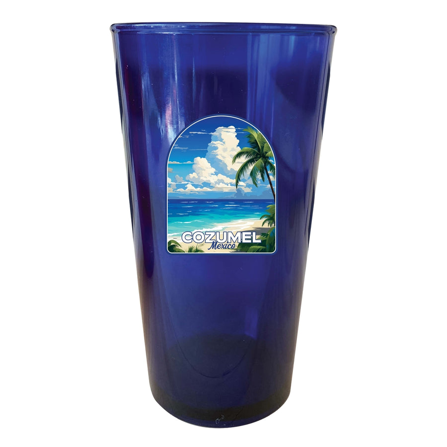 Cozumel Mexico Design C Souvenir Plastic 16 oz pint Image 1