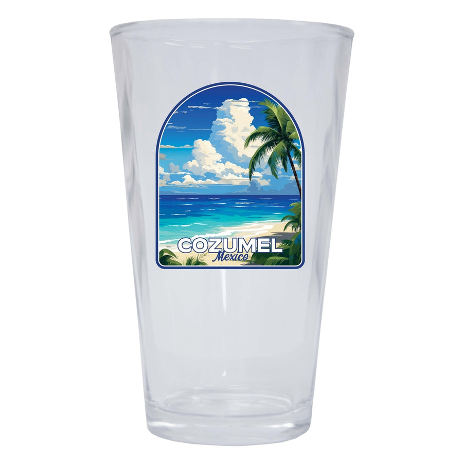 Cozumel Mexico Design C Souvenir 16 oz Pint Glass Image 1