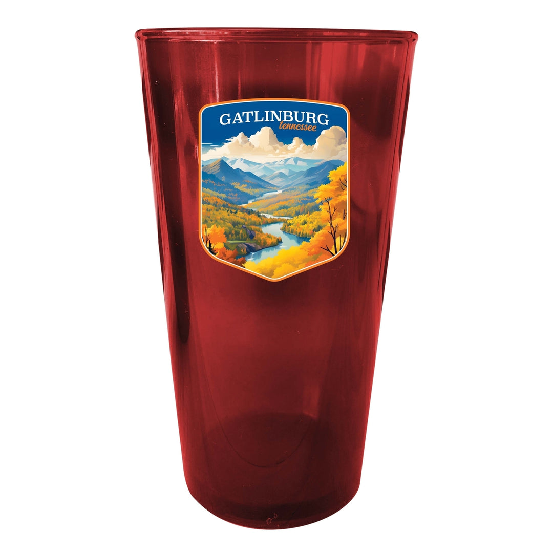 Gatlinburg Tennessee Design D Souvenir Plastic 16 oz pint Image 4