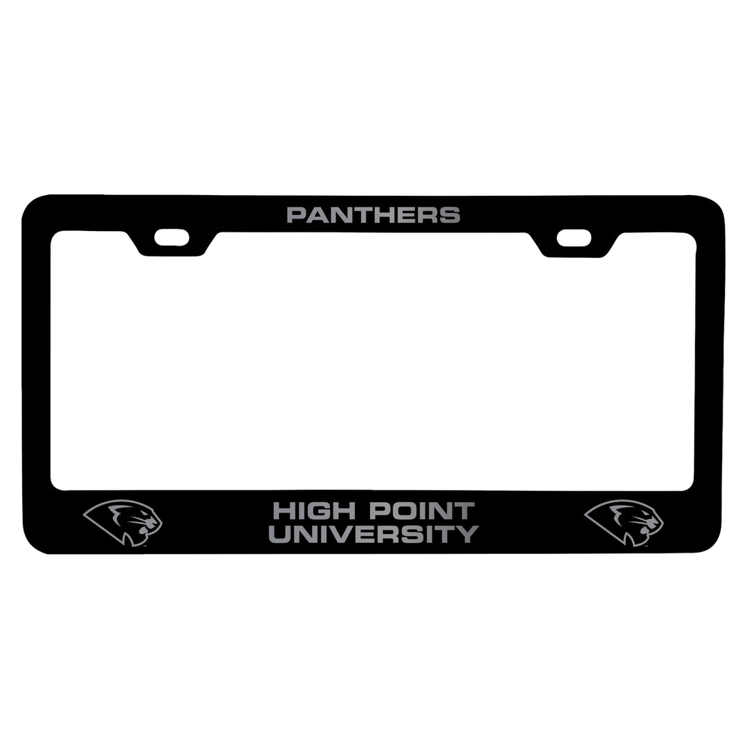 High Point University Engraved Metal License Plate Frame Officially Licensed Collegiate Product Image 1