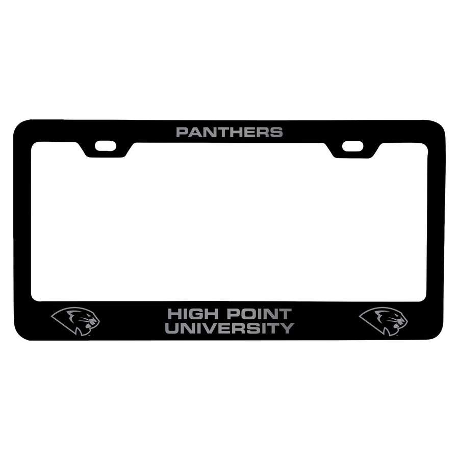 High Point University Engraved Metal License Plate Frame Officially Licensed Collegiate Product Image 1