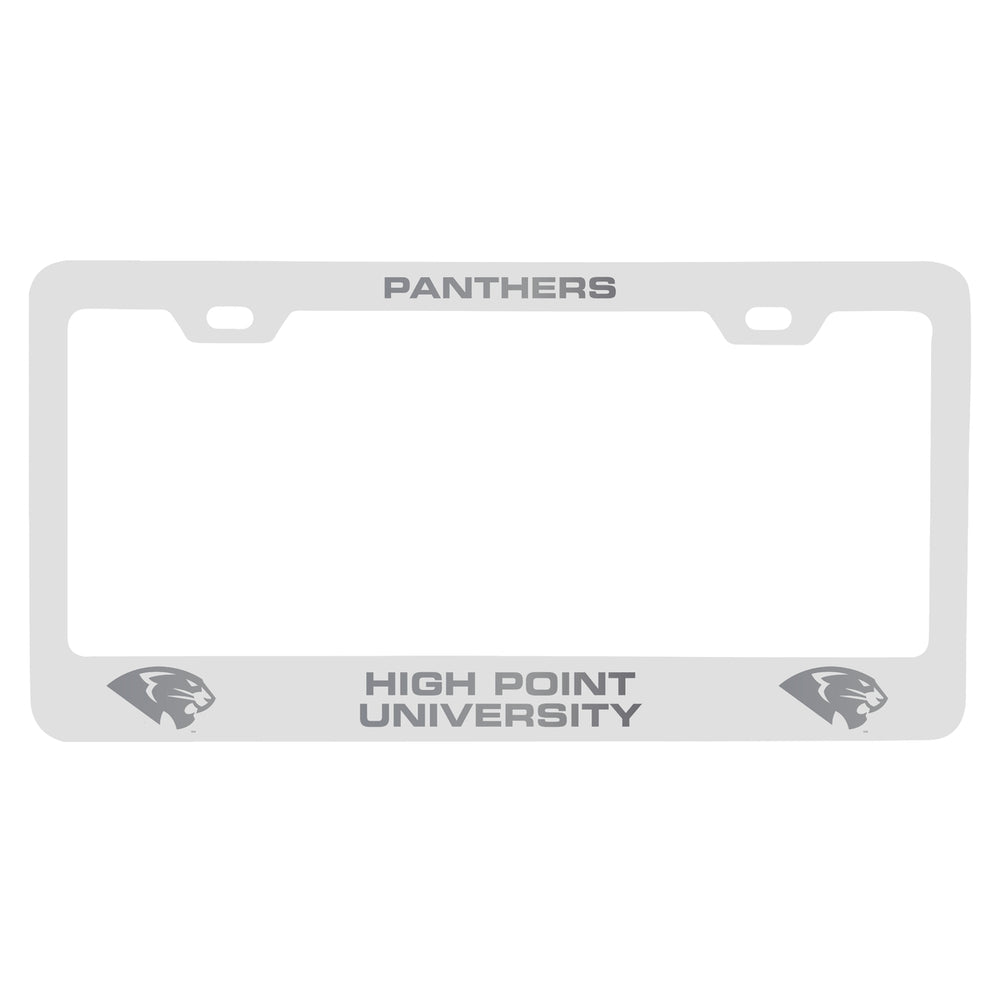 High Point University Engraved Metal License Plate Frame Officially Licensed Collegiate Product Image 2