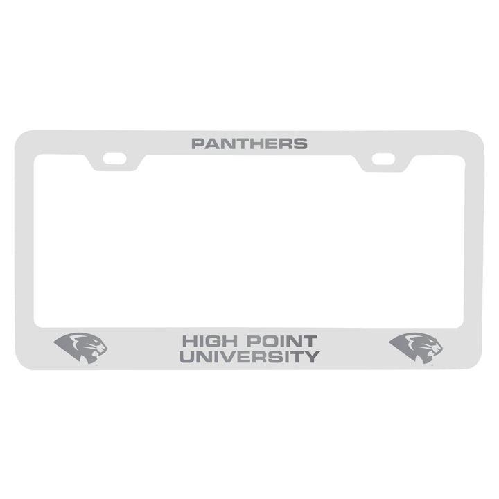 High Point University Engraved Metal License Plate Frame Officially Licensed Collegiate Product Image 2