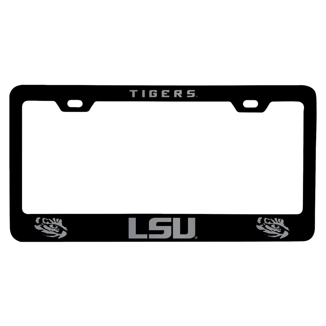 LSU Tigers Engraved Metal License Plate Frame Officially Licensed Collegiate Product Image 1