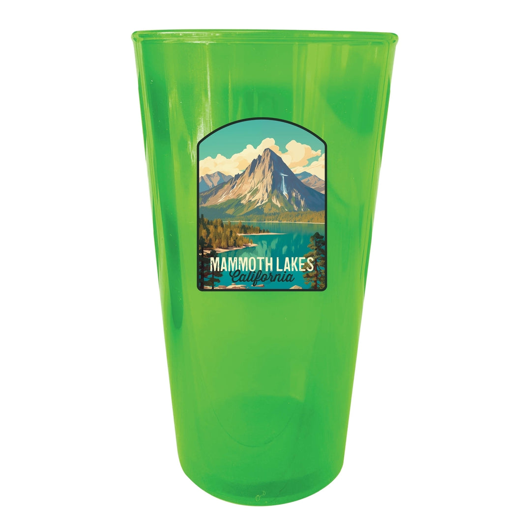 Mammoth Lakes California Design A Souvenir Plastic 16 oz pint Image 1