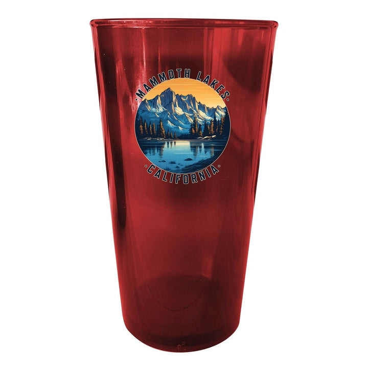 Mammoth Lakes California Design B Souvenir Plastic 16 oz pint Image 1