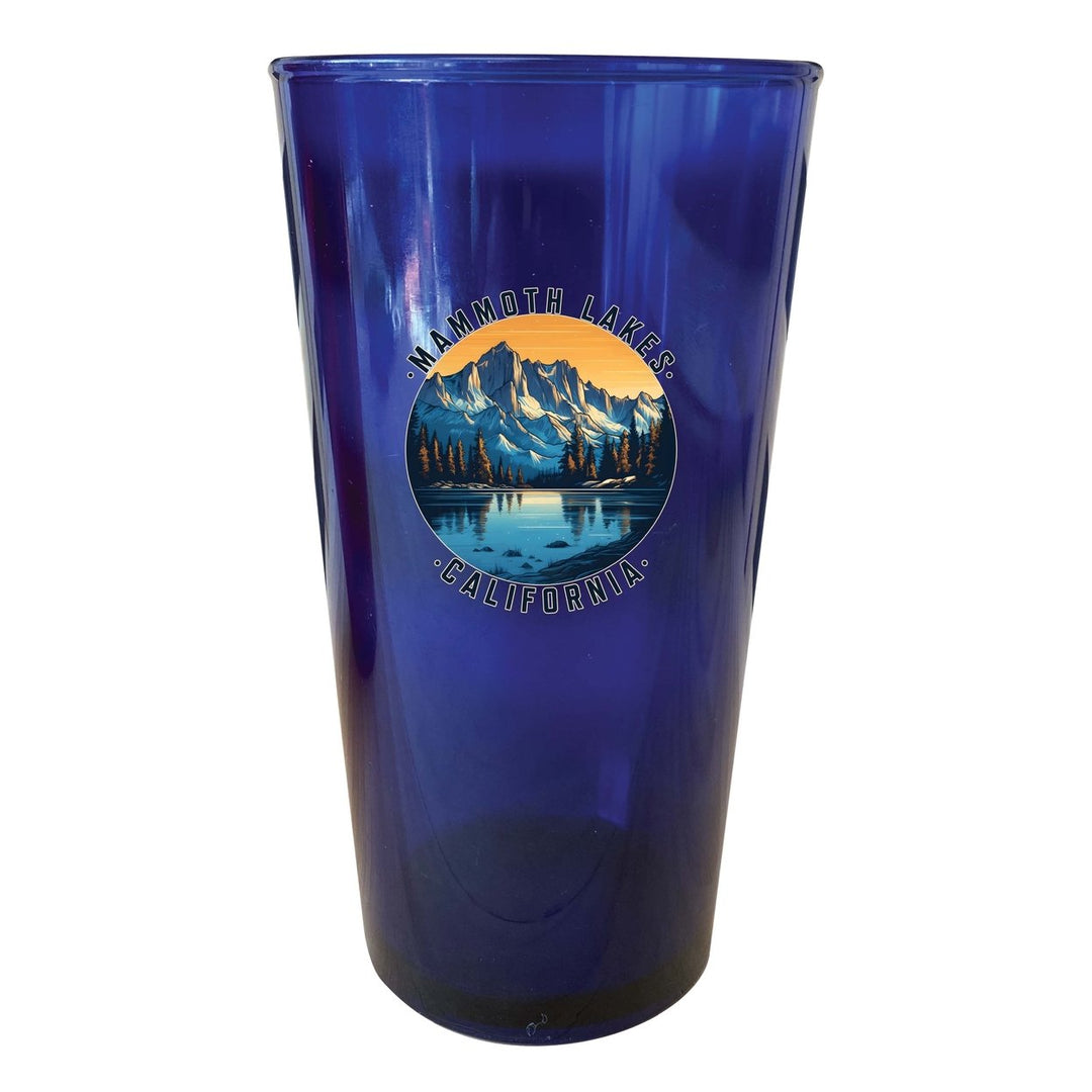 Mammoth Lakes California Design B Souvenir Plastic 16 oz pint Image 1