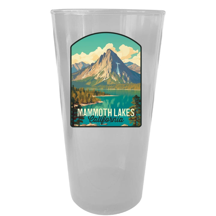 Mammoth Lakes California Design A Souvenir Plastic 16 oz pint Image 2