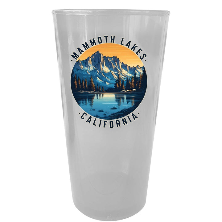 Mammoth Lakes California Design B Souvenir Plastic 16 oz pint Image 1