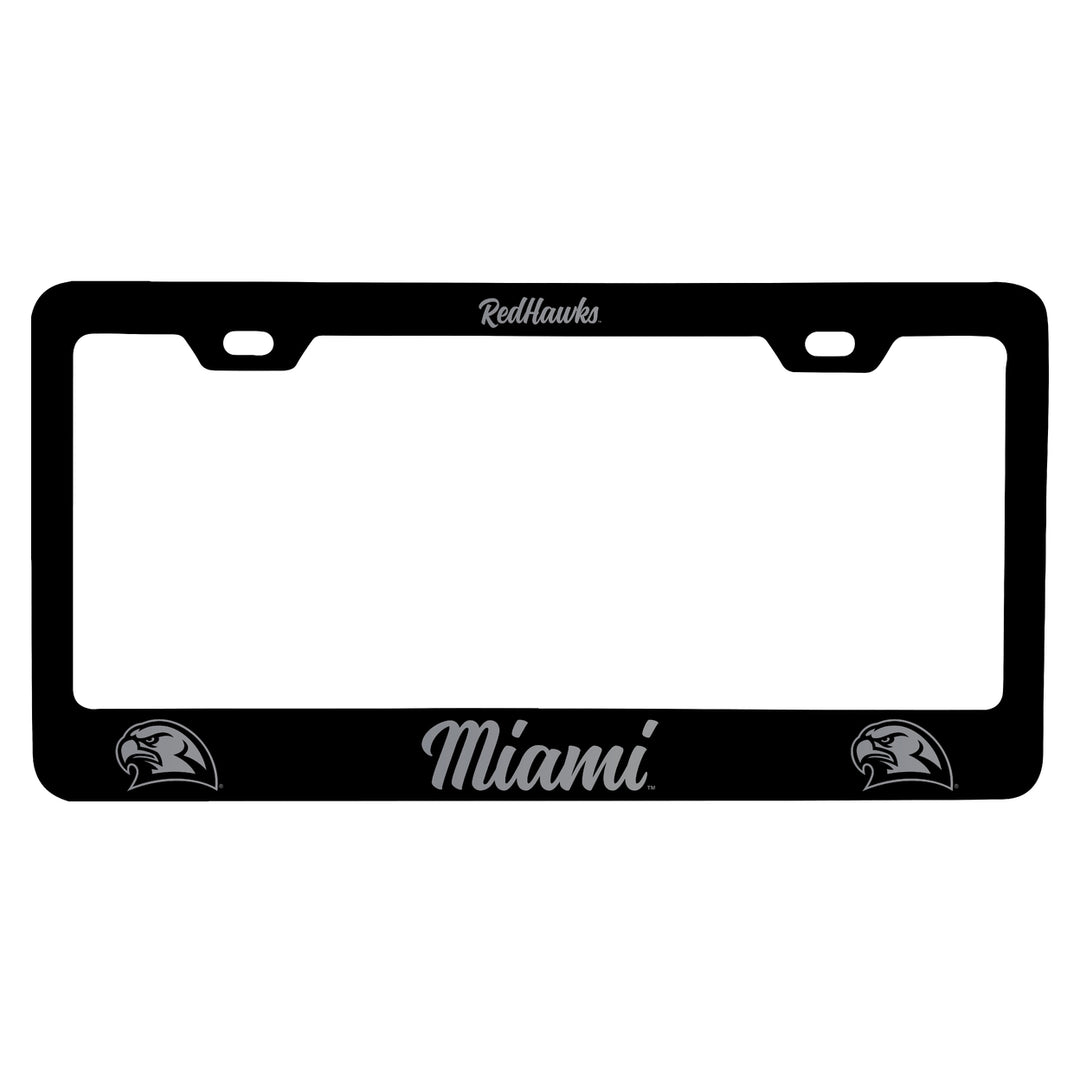 Miami of Ohio Engraved Metal License Plate Frame Officially Licensed Collegiate Product Image 1