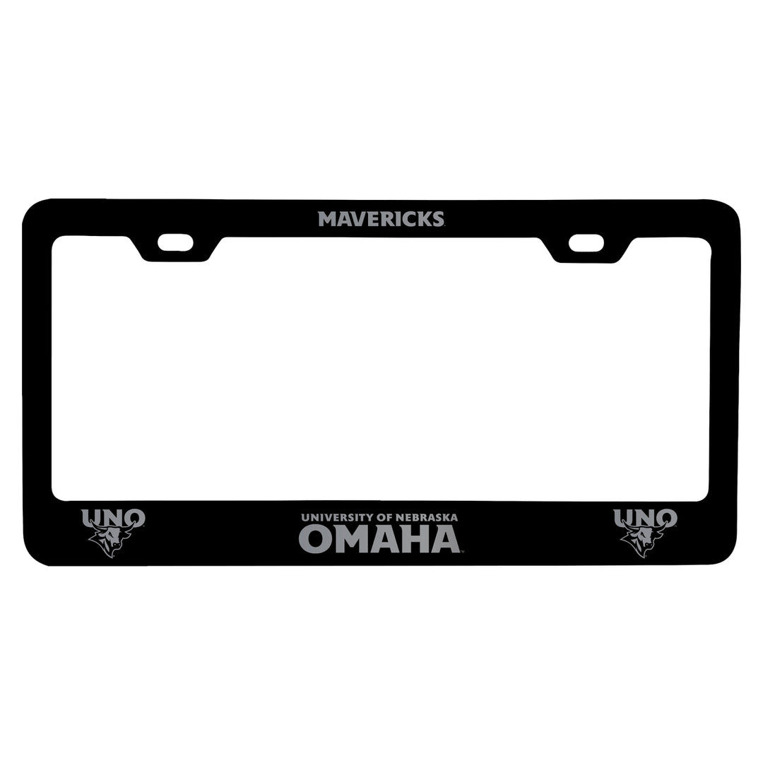 Nebraska at Omaha Engraved Metal License Plate Frame Officially Licensed Collegiate Product Image 1