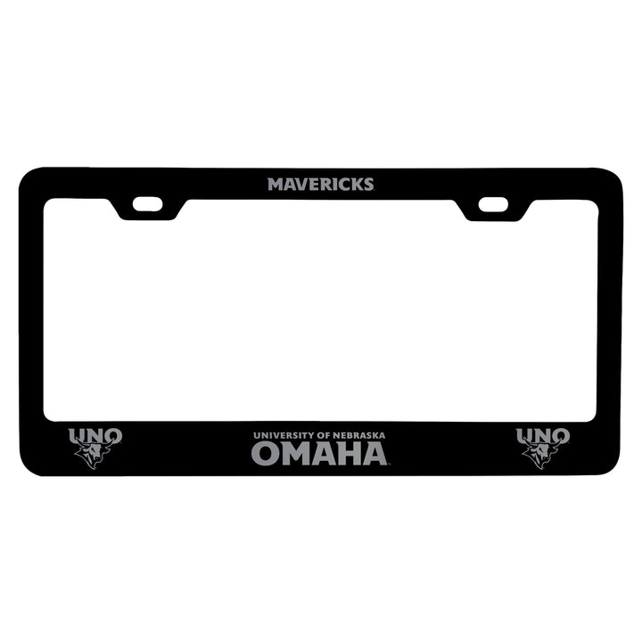 Nebraska at Omaha Engraved Metal License Plate Frame Officially Licensed Collegiate Product Image 1