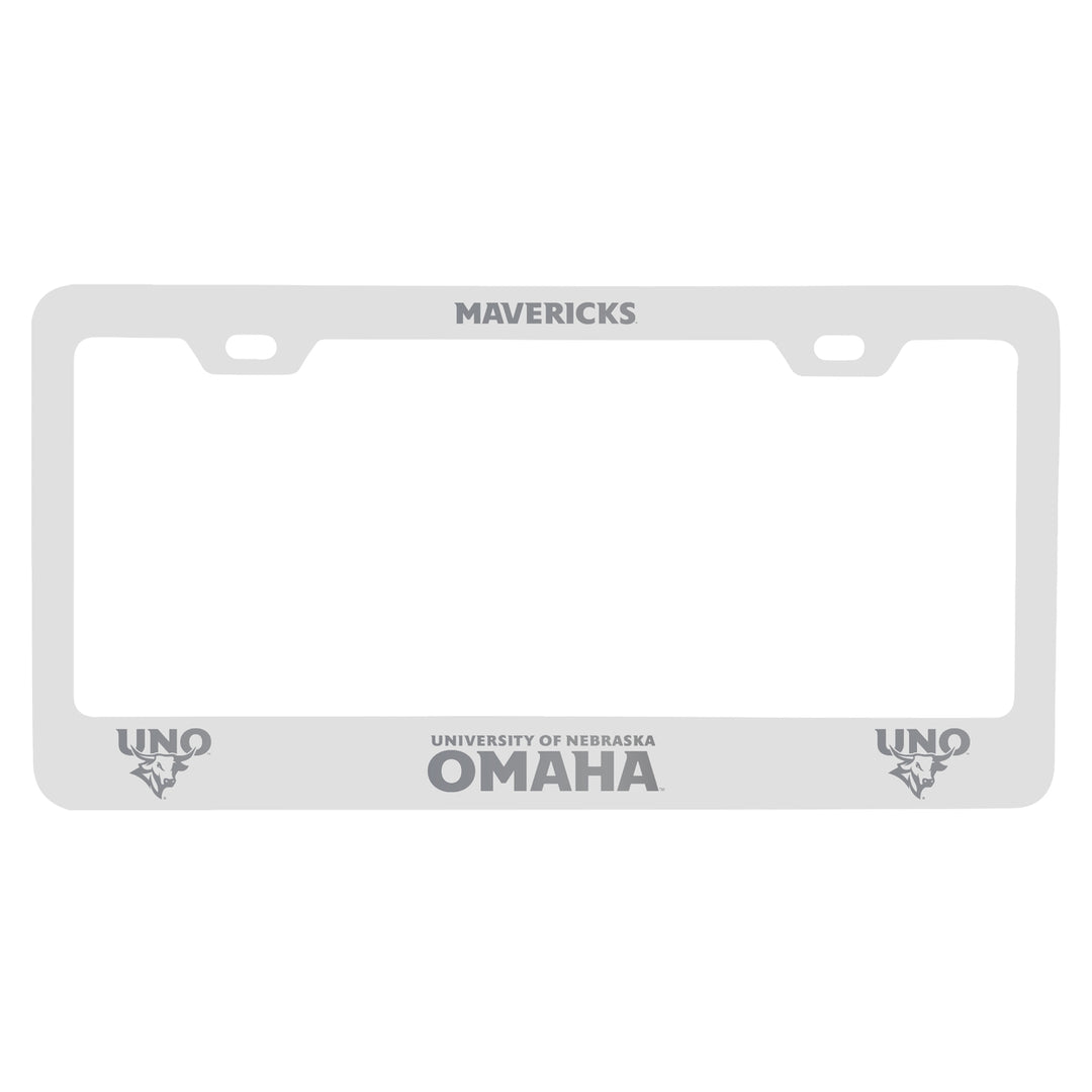 Nebraska at Omaha Engraved Metal License Plate Frame Officially Licensed Collegiate Product Image 2