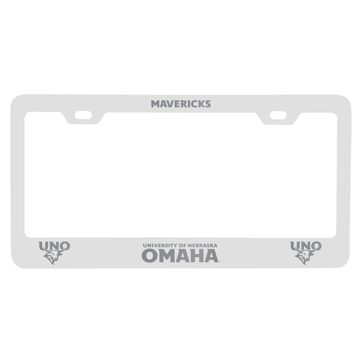 Nebraska at Omaha Engraved Metal License Plate Frame Officially Licensed Collegiate Product Image 2