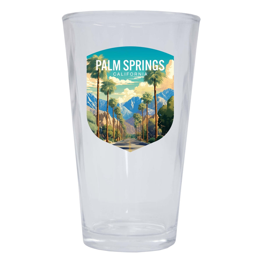 Palm Springs California Design A Souvenir 16 oz Pint Glass Image 1